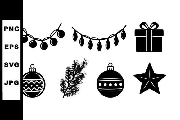 Download Christmas Holiday Decorations Vector Set - Holiday decor Collection