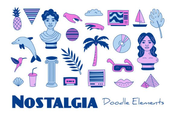Download Nostalgia Doodle Elements - Nostalgia Collection
