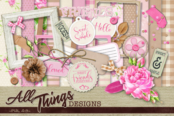 Download Sweet &amp; Simple Digital Scrapbook Kit - Digital scrapbook Collection