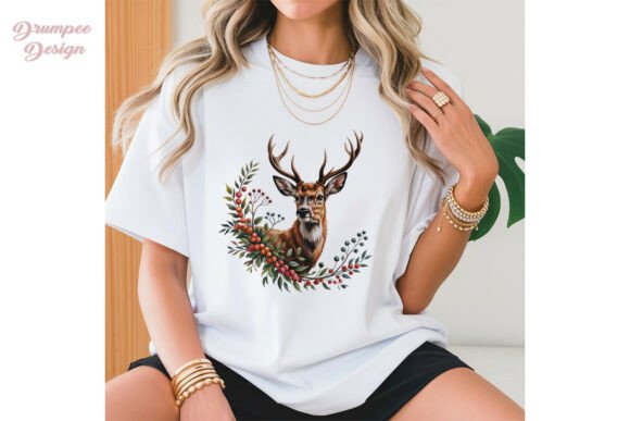 Download Watercolor Deer Antlers Berries PNG - Watercolor deer antlers Collection