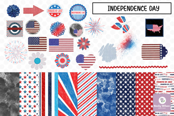 Download Independence Day Digital Scrapbook Kit - Digital scrapbook Collection