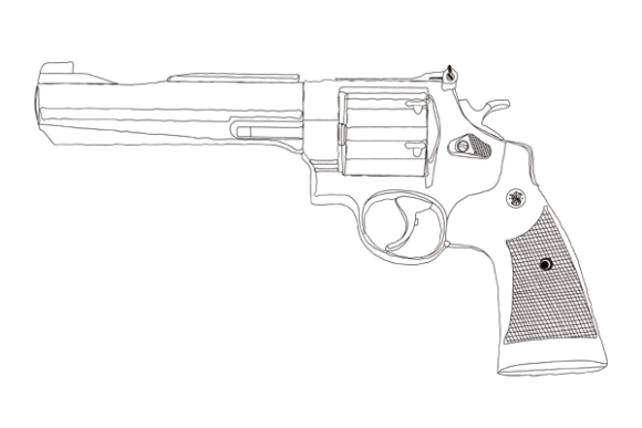 Download Illustration of Hand Drawing Revolver - Revolver Collection