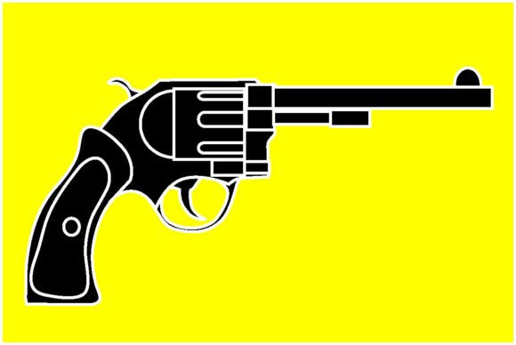 Download Vintage WW2 Revolver Pistol Vector - Revolver Collection